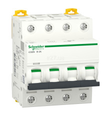 Автоматичний вимикач Schneider Electric A9F73402 Acti9 iC60N, 4P, 2A, B, 6kA, ip20, на DIN-рейку
