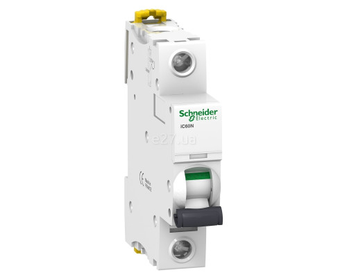 Автоматичний вимикач Schneider Electric A9F74101 Acti9 iC60N, 1P, 1A, C, 6kA, на DIN-рейку