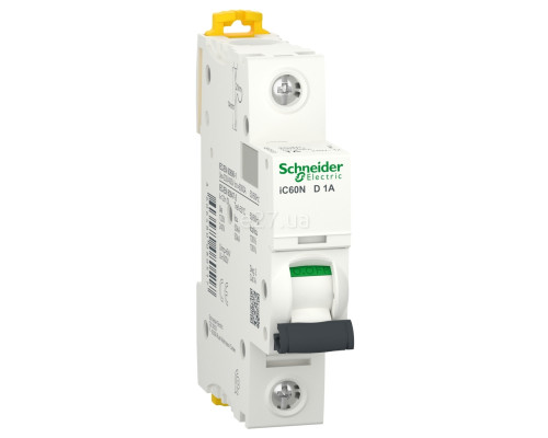 Автоматичний вимикач Schneider Electric A9F75101 Acti9 iC60N, 1P, 1A, D, 10kA, ip20, на DIN-рейку