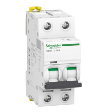 Автоматичний вимикач Schneider Electric A9F79216 Acti9 iC60N, 2P, 16A, C, 6kA, на DIN-рейку