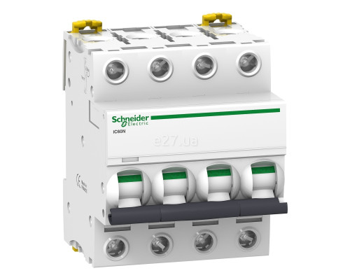 Автоматичний вимикач Schneider Electric A9F79432 Acti9 iC60N, 4P, 32A, C, 6kA, на DIN-рейку
