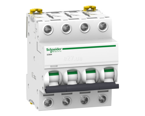 Автоматичний вимикач Schneider Electric A9F79450 Acti9 iC60N, 4P, 50A, C, на DIN-рейку