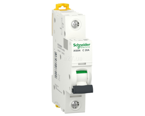 Автоматичний вимикач Schneider Electric A9K24120 Acti9 iK60, 1P, 20A, C, 6kA, на DIN-рейку