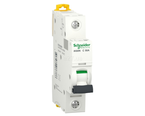 Автоматичний вимикач Schneider Electric A9K24150 Acti9 iK60, 1P, 50A, C, на DIN-рейку