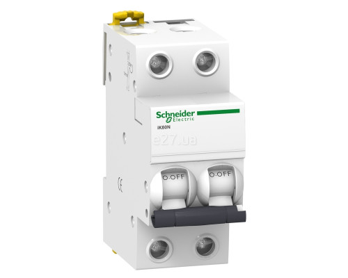 Автоматичний вимикач Schneider Electric A9K24216 Acti9 iK60, 2P, 16A, C, 6kA, на DIN-рейку