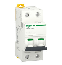 Автоматичний вимикач Schneider Electric A9K24220 Acti9 iK60, 2P, 20A, C, 6kA, на DIN-рейку