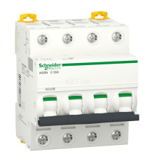 Автоматичний вимикач Schneider Electric A9K24450 Acti9 iK60, 4P, 50A, C, 6kA, на DIN-рейку