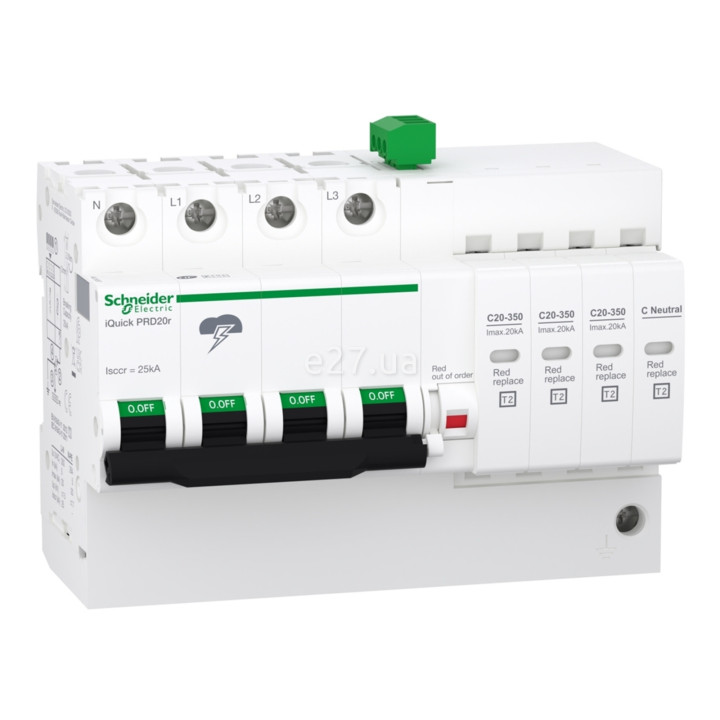 Пристрій захисту від імпульсних перенапруг (ПЗІП) Schneider Electric A9L16297 Acti9 · Schneider Electric · schneider-electric-a9l16297