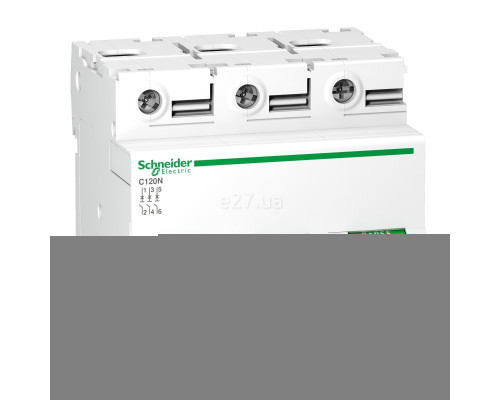 Автоматичний вимикач Schneider Electric A9N18369 Acti9 C120N, 3P, 125A, C, 10kA, на DIN-рейку
