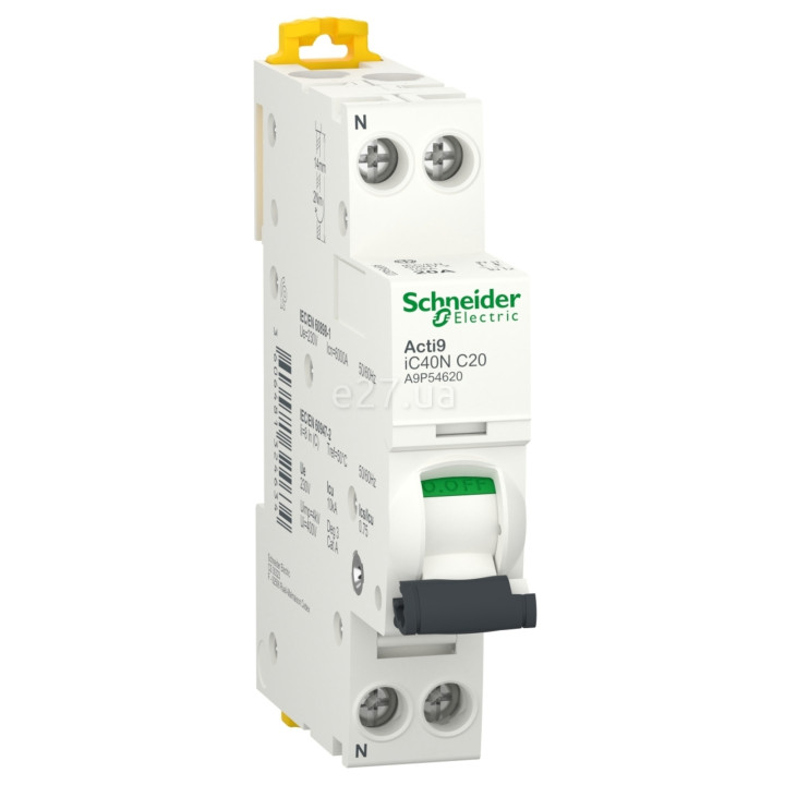 Автоматичний вимикач Schneider Electric A9P54620 Acti9 · Schneider Electric · schneider-electric-a9p54620