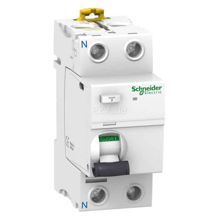 Вимикач диференціального струму, УЗО Schneider Electric A9R12240 Acti9, 1P＋N, 40A, 10kA, 100mA, AC, на DIN-рейку · Schneider Electric · schneider-electric-a9r12240