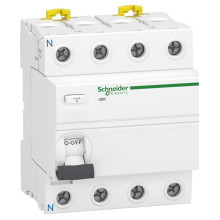 Вимикач диференціального струму, УЗО Schneider Electric A9R50425 Acti9, 3P＋N, 25A, 6kA, 30mA, AC, на DIN-рейку · Schneider Electric · schneider-electric-a9r50425
