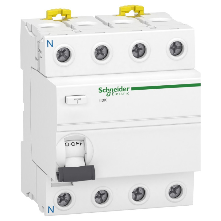 Вимикач диференціального струму, УЗО Schneider Electric A9R50425 Acti9, 3P＋N, 25A, 6kA, 30mA, AC, на DIN-рейку · Schneider Electric · schneider-electric-a9r50425