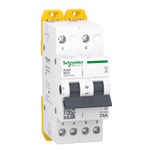 Перемикач I-0-II з загальним виходом зверху Schneider Electric A9SCO225 Acti9 iSSW, 2P, 25A, пластик, ip20, для модульного монтажу · Schneider Electric · schneider-electric-a9sco225
