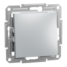Вимикач 1-клавішний Schneider Electric EPH0100161 Asfora, алюміній, пластик, без підсвітки та індикації, для врізного монтажу · Schneider Electric · schneider-electric-eph0100161