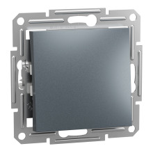 Вимикач 1-клавішний Schneider Electric EPH0100162 Asfora, сталь, пластик, без підсвітки та індикації, для врізного монтажу · Schneider Electric · schneider-electric-eph0100162