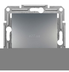 Вимикач 1-клавішний Schneider Electric EPH0100162 Asfora, сталь, пластик, без підсвітки та індикації, для врізного монтажу