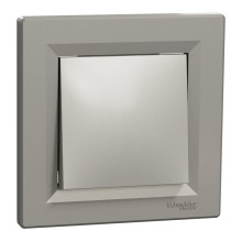 Вимикач 1-клавішний Schneider Electric EPH0100169 Asfora, бронза, пластик, без підсвітки та індикації, для врізного монтажу · Schneider Electric · schneider-electric-eph0100169