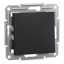 Вимикач 1-клавішний Schneider Electric EPH0100171 Asfora, антрацит, пластик, без підсвітки та індикації, для врізного монтажу · Schneider Electric · schneider-electric-eph0100171