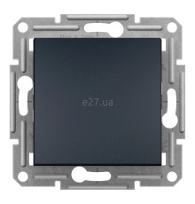 Вимикач 1-клавішний Schneider Electric EPH0100171 Asfora, антрацит, пластик, без підсвітки та індикації, для врізного монтажу