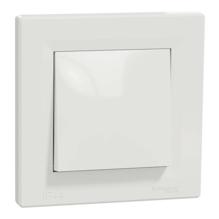 Вимикач 1-клавішний Schneider Electric EPH0100221 Asfora, білий, пластик, ip44, без підсвітки та індикації, для врізного монтажу · Schneider Electric · schneider-electric-eph0100221