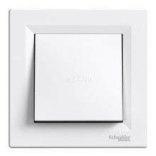Вимикач 1-клавішний Schneider Electric EPH0100321 Asfora, білий, пластик, без підсвітки та індикації, для врізного монтажу · Schneider Electric · schneider-electric-eph0100321