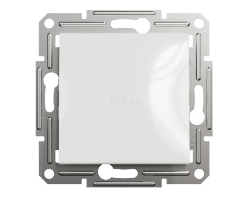 Вимикач 1-клавішний Schneider Electric EPH0170121 Asfora, 10A, білий, пластик, ip20, 1 клавіша, без підсвітки та індикації, для врізного монтажу