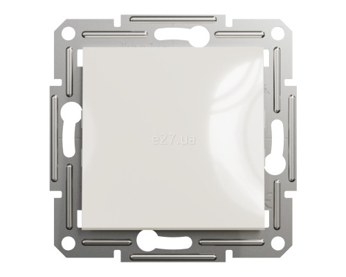 Вимикач 1-клавішний Schneider Electric EPH0170123 Asfora, 10A, кремовий, пластик, ip20, 1 клавіша, без підсвітки та індикації, для врізного монтажу