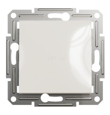 Перемикач прохідний 1-клавішний Schneider Electric EPH0470123 Asfora, 10A, кремовий, пластик, ip20, 1 клавіша, без підсвітки та індикації, для врізного монтажу