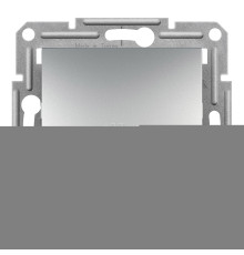 Перемикач перехресний 1-клавішний Schneider Electric EPH0500161 Asfora, алюміній, пластик, без підсвітки та індикації, для врізного монтажу