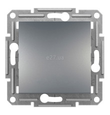 Вимикач без фіксації 1-клавішний Schneider Electric EPH0700162 Asfora, сталь, пластик, без підсвітки та індикації, для врізного монтажу