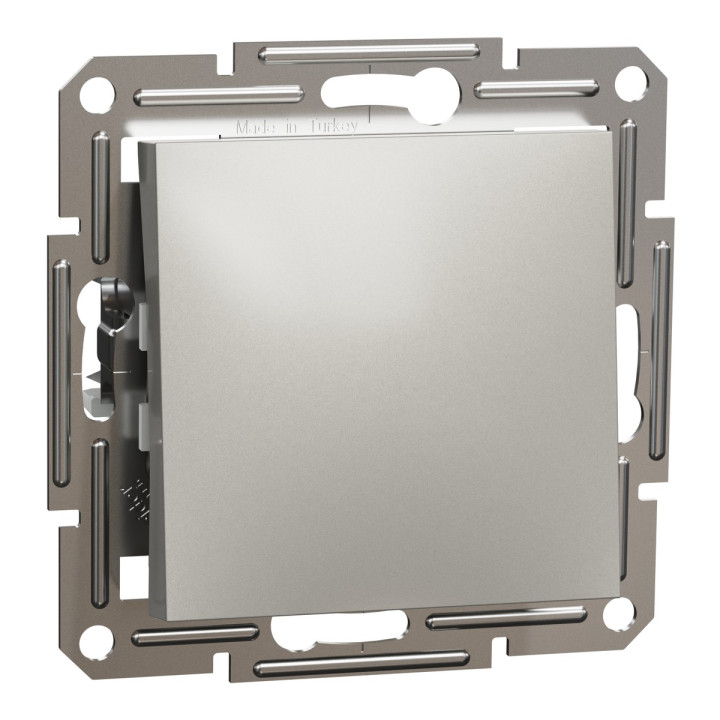 Вимикач без фіксації 1-клавішний Schneider Electric EPH0700169 Asfora, бронза, пластик, без підсвітки та індикації, для врізного монтажу · Schneider Electric · schneider-electric-eph0700169