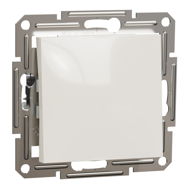 Вимикач без фіксації 1-клавішний Schneider Electric EPH0770123 Asfora, 10A, кремовий, пластик, ip20, 1 клавіша, без підсвітки та індикації, для врізного монтажу · Schneider Electric · schneider-electric-eph0770123