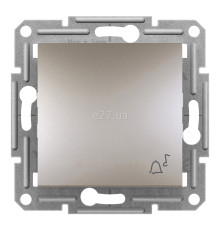 Вимикач без фіксації 1-клавішний Schneider Electric EPH0800169 Asfora, бронза, пластик, без підсвітки та індикації, для врізного монтажу
