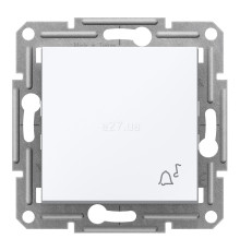 Вимикач без фіксації 1-клавішний Schneider Electric EPH0870121 Asfora, 10A, білий, пластик, ip20, 1 клавіша, без підсвітки та індикації, для врізного монтажу