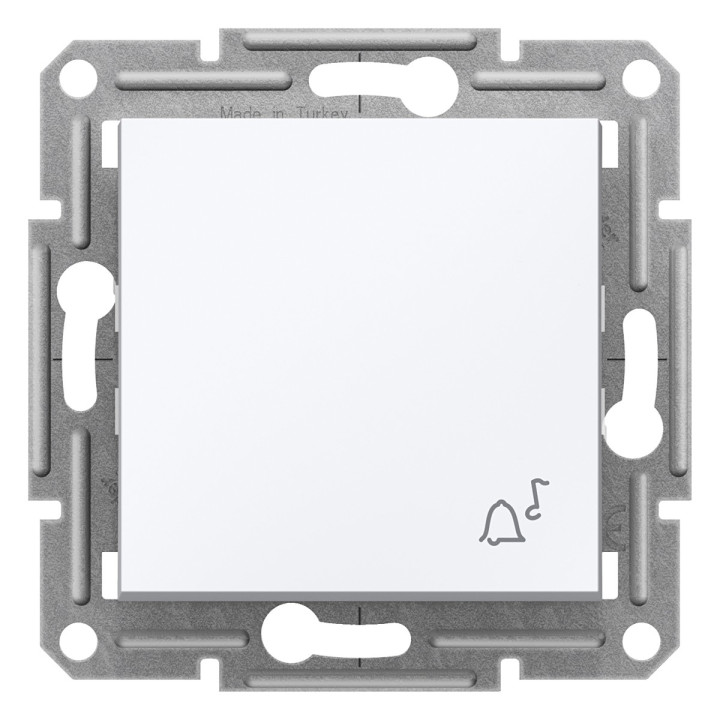 Вимикач без фіксації 1-клавішний Schneider Electric EPH0870121 Asfora, 10A, білий, пластик, ip20, 1 клавіша, без підсвітки та індикації, для врізного монтажу · Schneider Electric · schneider-electric-eph0870121