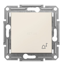 Вимикач без фіксації 1-клавішний Schneider Electric EPH0870123 Asfora, 10A, кремовий, пластик, ip20, 1 клавіша, без підсвітки та індикації, для врізного монтажу