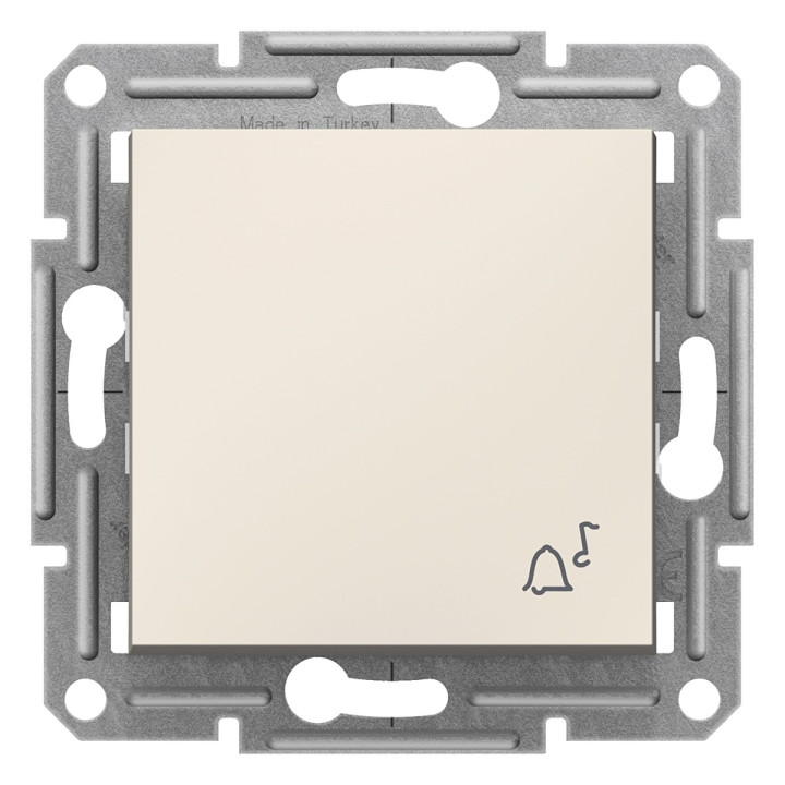 Вимикач без фіксації 1-клавішний Schneider Electric EPH0870123 Asfora, 10A, кремовий, пластик, ip20, 1 клавіша, без підсвітки та індикації, для врізного монтажу · Schneider Electric · schneider-electric-eph0870123