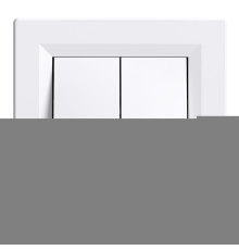 Вимикач без фіксації 2-клавішний Schneider Electric EPH1100121 Asfora, білий, пластик, без підсвітки та індикації, для врізного монтажу