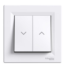 Вимикач для жалюзі Schneider Electric EPH1300121 Asfora, білий, пластик, для врізного монтажу