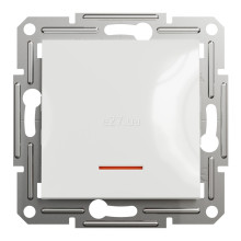 Вимикач 1-клавішний Schneider Electric EPH1470121 Asfora, 10A, білий, пластик, ip20, 1 клавіша, з підсвіткою, для врізного монтажу · Schneider Electric · schneider-electric-eph1470121