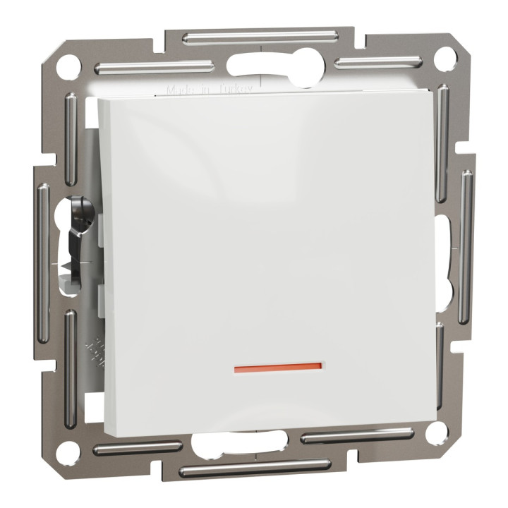 Перемикач прохідний 1-клавішний Schneider Electric EPH1570121 Asfora, 10A, білий, пластик, ip20, 1 клавіша, з підсвіткою, для врізного монтажу · Schneider Electric · schneider-electric-eph1570121