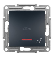 Вимикач без фіксації 1-клавішний Schneider Electric EPH1700171 Asfora, антрацит, пластик, з підсвіткою, для врізного монтажу