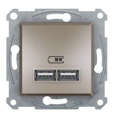 Розетка USB Schneider Electric EPH2700269 Asfora, бронза, пластик, для врізного монтажу