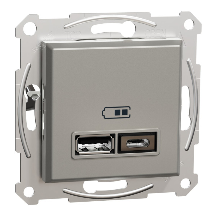 Розетка USB Schneider Electric EPH2700369 Asfora А+С 2,4 А, бронза, пластик, ip20, для врізного монтажу · Schneider Electric · schneider-electric-eph2700369