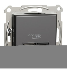 Розетка USB Schneider Electric EPH2700471 Asfora, 3A, антрацит, пластик, ip20, для врізного монтажу