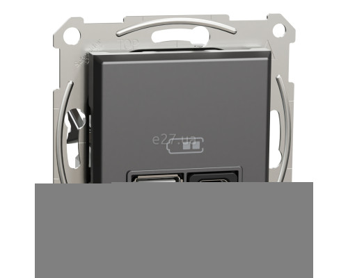 Розетка USB Schneider Electric EPH2700471 Asfora, 3A, антрацит, пластик, ip20, для врізного монтажу