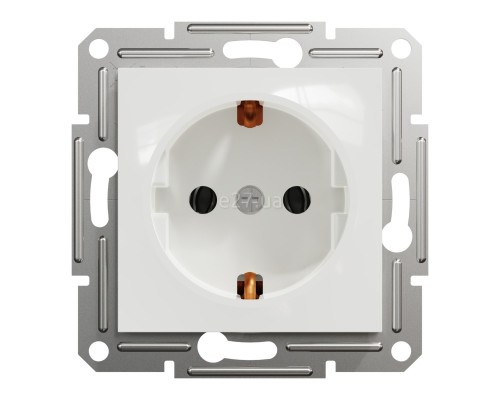 Розетка 220В Schneider Electric EPH2970121 Asfora, 16A, білий, пластик, із заземленням, Schuko, ip20, без шторок, для врізного монтажу