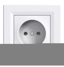 Розетка 220В Schneider Electric EPH3000121 Asfora, білий, пластик, без заземлення, без захисної кришки, без шторок, для врізного монтажу