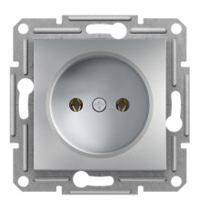 Розетка 220В Schneider Electric EPH3000161 Asfora, алюміній, пластик, без заземлення, без захисної кришки, без шторок, для врізного монтажу
